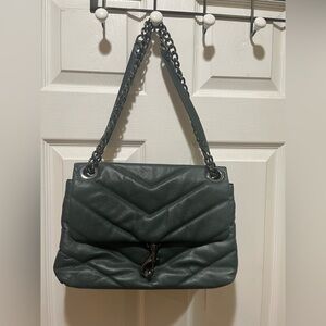 Rebecca Minkoff Quilted Leather Shoulder/Crossbody Bag. Green